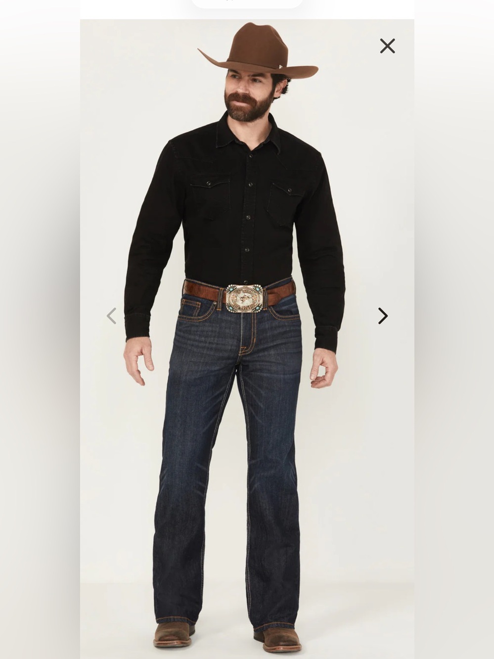 Men's Bootcut Jeans in Dark Wash Relaxed Bootcut Style